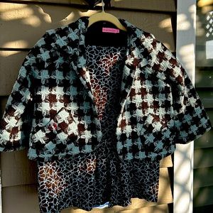 Frsize38 US 4, frm European designer Rachelle skirt&jacket suit wool&cotton